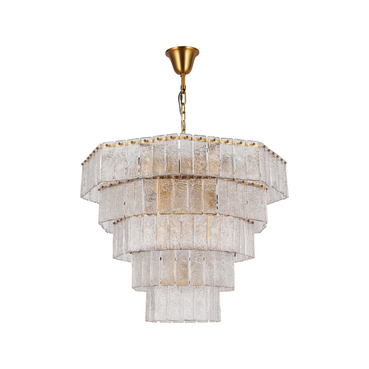Experience the Octagonal Glacier Glass Chandelier's Timeless Charm | BRCH9192-80 - BRILLIANT MAKER