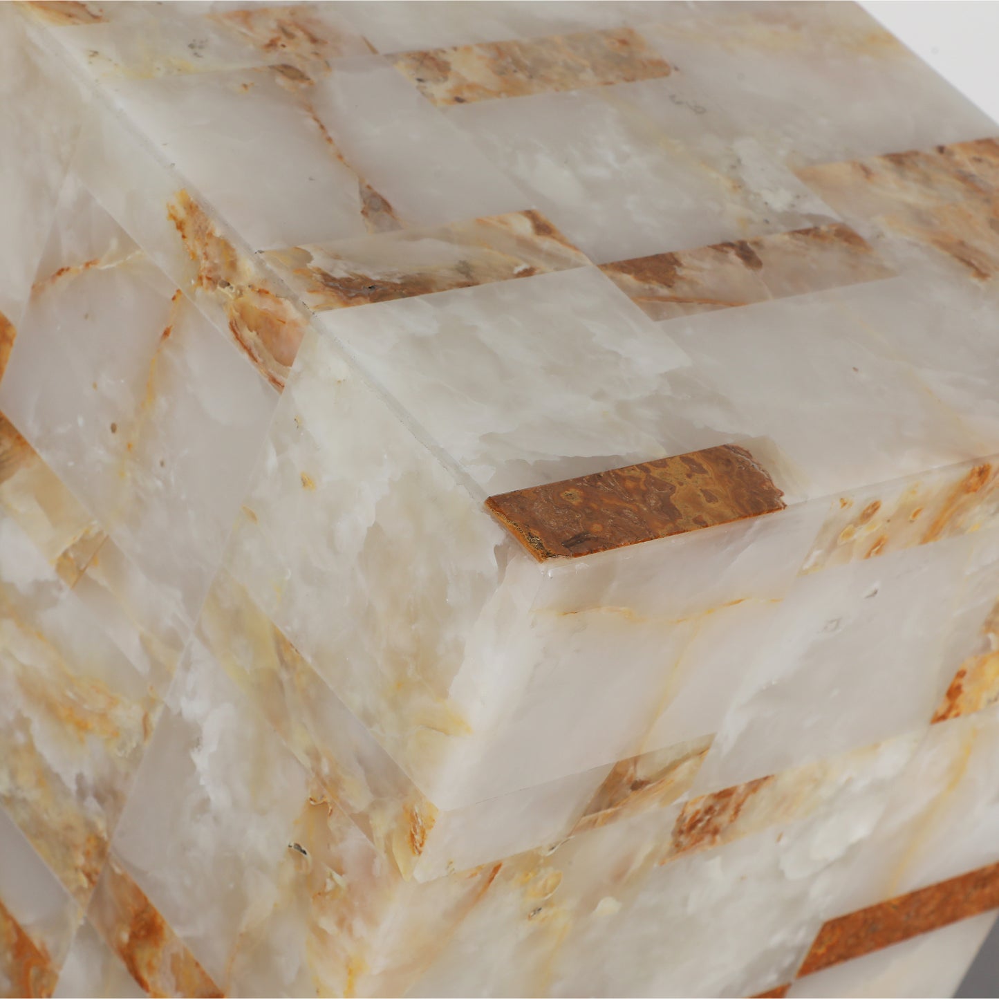 BRAC4246M Modular Jade-Spliced Stone Cube Pier - BRILLIANT MAKER