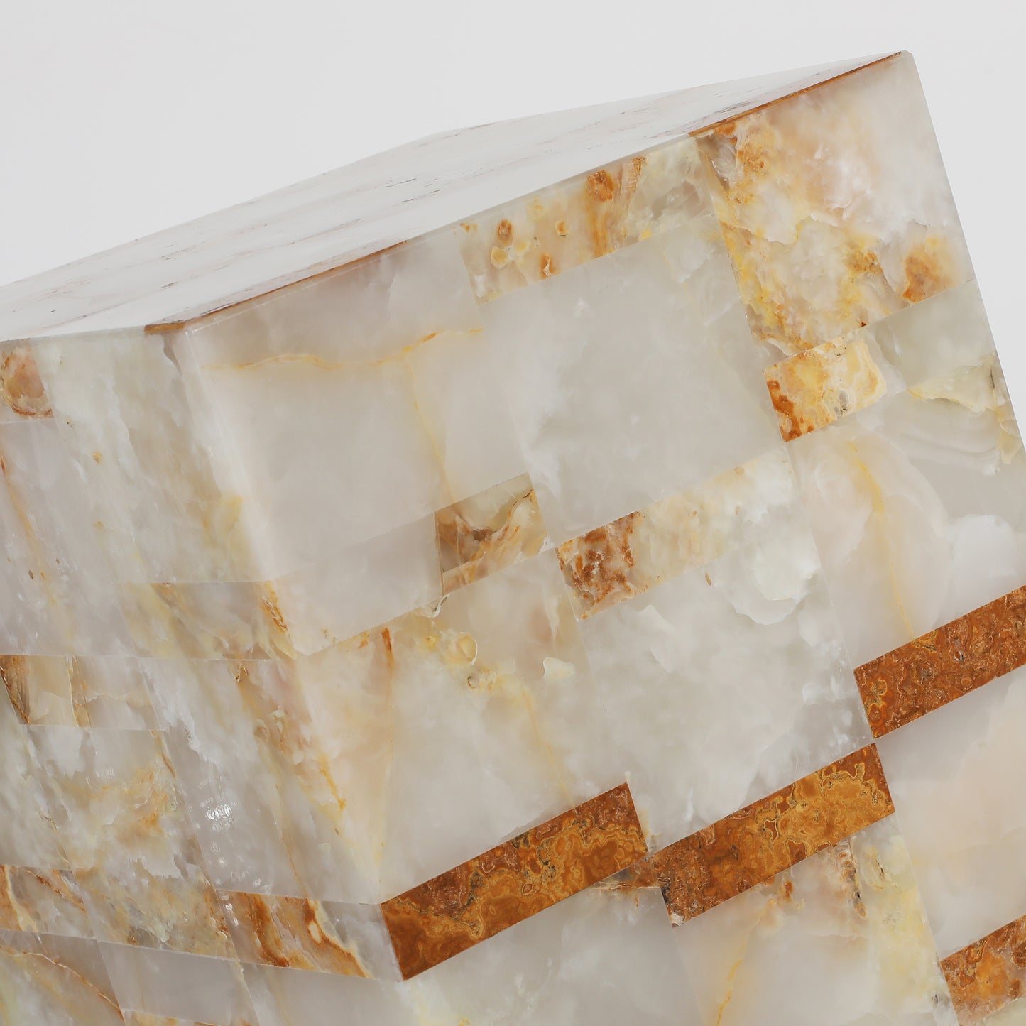 BRAC4246M Modular Jade-Spliced Stone Cube Pier - BRILLIANT MAKER