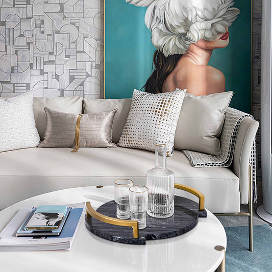 BRAC4250BK Black Marble Craft Tray | Modern Luxury | BRILLIANT-MAKER - BRILLIANT MAKER