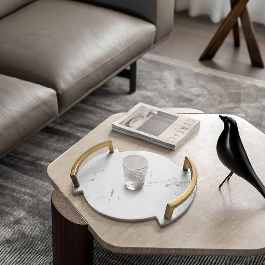 BRAC4250WH Volakas White Marble Craft Tray | Modern Luxury | BRILLIANT-MAKER - BRILLIANT MAKER