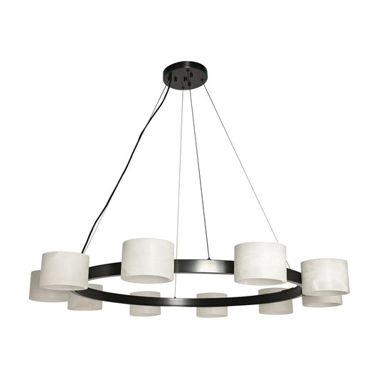 Alstar 10-holders Cloudy Alabaster Cylinders Chandelier - Modern Simplicity - BRILLIANT MAKER