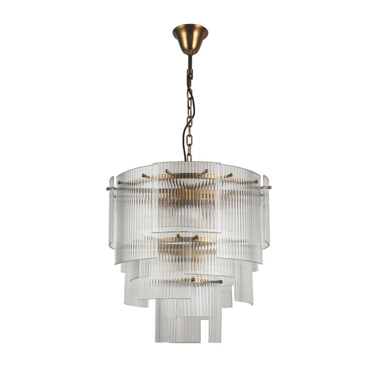 BRCH9198-60 Babel Dream Vertical Texture Glass Chandelier | Modern Simplicity | BRILLIANT-MAKER - BRILLIANT MAKER
