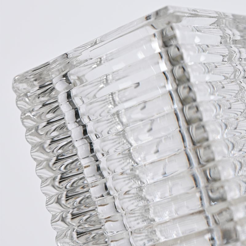 Diamond Knurled Base Mini Layering Glass Ice-Cube Candlestick - BRILLIANT MAKER