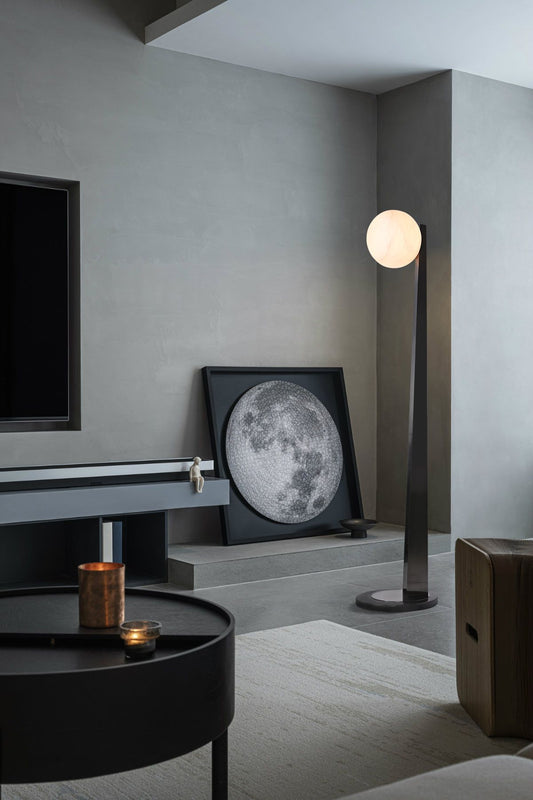 Geometric Alabaster Floor Lamp | Timeless Elegance for Modern Spaces - BRILLIANT MAKER