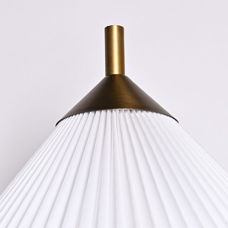 BRFL5025AB Simple Conical Pleated Fabric Lampshade Antique Brass Floor Lamp | Modern Elegance | BRILLIANT-MAKER - BRILLIANT MAKER