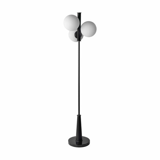 BRFL5029BZ 3-Heads Milk White Glass Adair Black Oak Floor Lamp | Vintage Style | floor lamp OEM/ODM - BRILLIANT MAKER