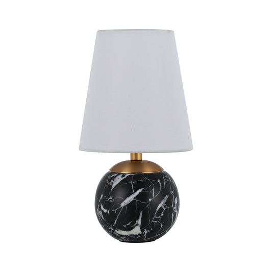 BRTL1108BBK – Bulgari Black Natural Stone Table Lamp with Minimalist Design | E14 LED Base for Luxurious Spaces