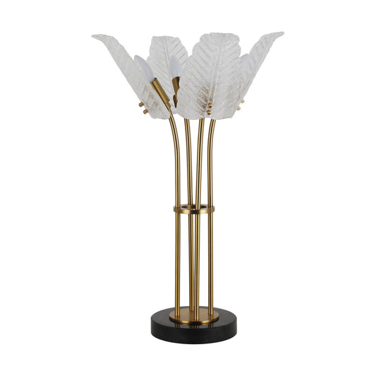 Windborne Leaves Textured Glass Table Lamp | Contemporary Simplicity | BRILLIANT-MAKER - BRILLIANT MAKER