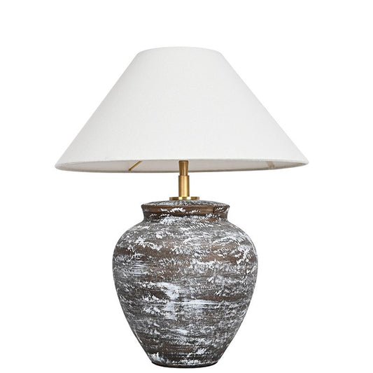 Wabi-Sabi Rustic Retro Handmade Pottery Table Lamp for BRTL3312 - BRILLIANT MAKER