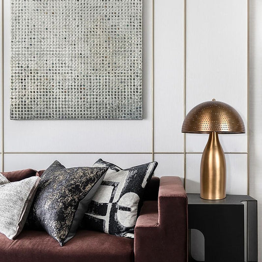 Honeycomb Hollow Out Mushroom All-Steel Table Lamp (BRTL3317) Where Organic Form Meets Industrial Elegance - BRILLIANT MAKER