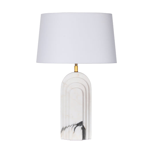 BRTL3324WH Roman Vaulted Layered Marble Table Lamp | Modern Design | BRILLIANT-MAKER - BRILLIANT MAKER