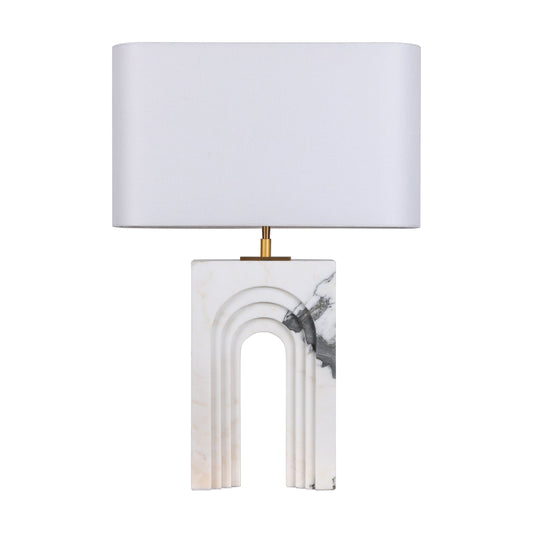 BRTL3325WH Roman Vaulted Layered Marble Table Lamp | Modern Design | BRILLIANT-MAKER - BRILLIANT MAKER