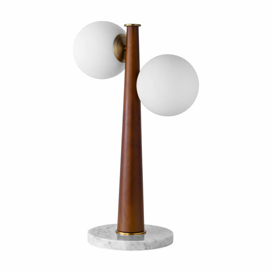 BRTL3356AB Double Head Milk White Glass Adair Oak Table Lamp | Vintage Style | Table lamp manufacturer - BRILLIANT MAKER