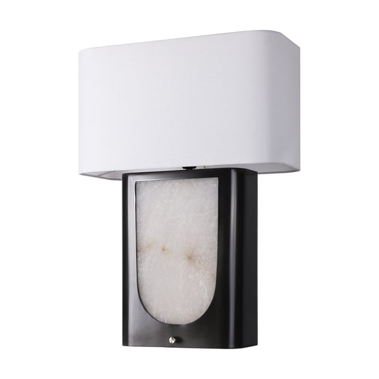 BRTL3357BZ Twilight Fog Two-Switch U-Shape Alabaster Table Lamp - BRILLIANT MAKER
