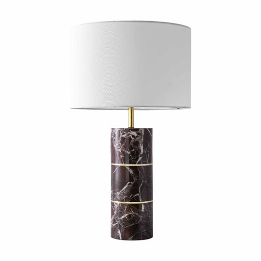 BRTL3361 Violet Marble Hand-Inlaid Clinderial Craft Table Lamp | Modern Elegance | BRILLIANT-MAKER - BRILLIANT MAKER