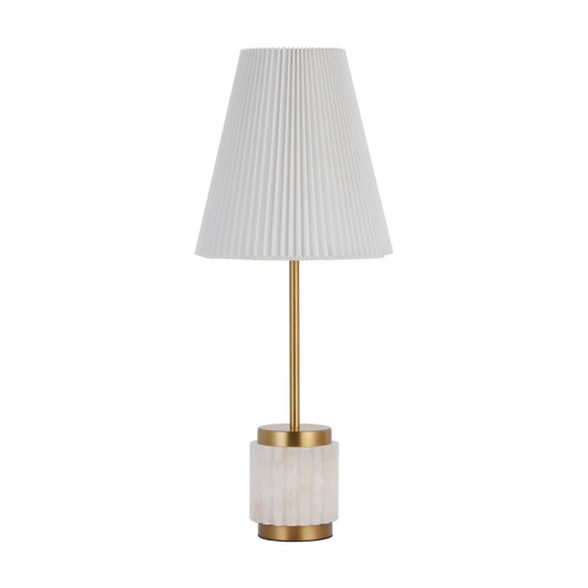 BRTL3365AL Art Carved Alabaster Gear Table Lamp - Rustic Machinery-Inspired Elegance - BRILLIANT MAKER