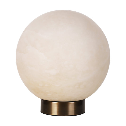 BRTL3368 Twilight Fog Classic Alabaster Round Pearl Bedside Table Lamp - BRILLIANT MAKER