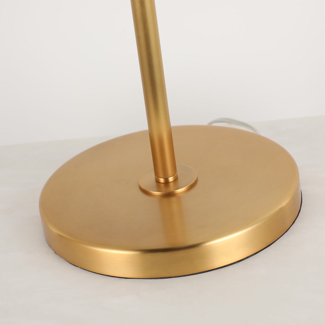 ual-headed Vortex Circular Smoke Gray Glass Table Lamp - Modern Simplicity with Oceanic Mystery | BRILLIANT-MAKER - BRILLIANT MAKER