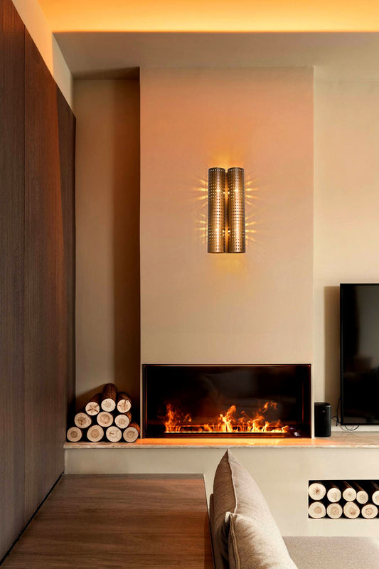 Honeycomb Shadowed Hollowing Rolled Steel Sconce (BRWL7060) Where Industrial Geometry Meets Luminous Artistry - BRILLIANT MAKER