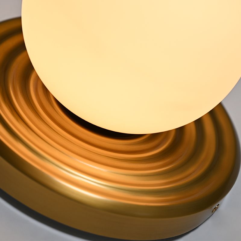 BRWL7083AB Opal Glass Ball Antique Brass Base Sand Painting Art Wall Light | Zen/Simple Style | BRILLIANT-MAKER - BRILLIANT MAKER