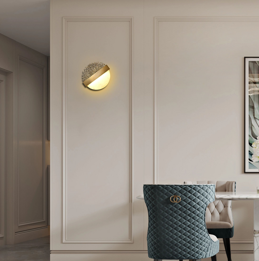 Jungle Light Cloudy Alabaster Wall Lamp - Modern Organic Fusion (BRWL7087) - BRILLIANT MAKER