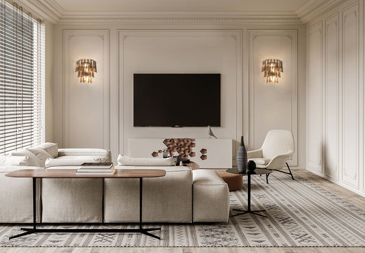 Handmade Smoke Ggrey Water Ripple Texture Glass Wall Light For BRWL7088 "Mist Mist" Modern Luxury Wall Lamp - BRILLIANT MAKER