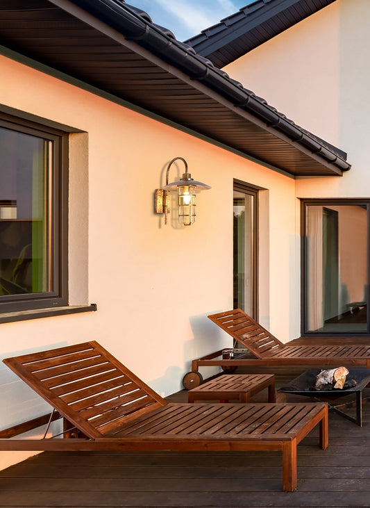 BRWL7090AB Forged Antique Brass Outdoor Wall Lamp – IP44 Explosion-Proof with Hammered Texture & Renaissance Design | Brilliant-Maker - BRILLIANT MAKER