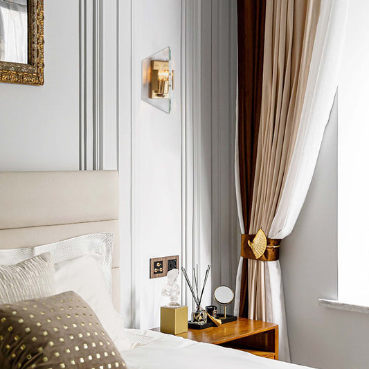 【Modern Industrial Chic】Magic City Cross Glass Wall Lamp - BRWL7100Clear | Sleek Black Gray Minimalist Decor, Architectural Lighting with Bold Contrast - BRILLIANT MAKER