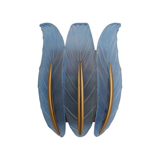 BRWL7104-BU "Azure Serenity" Frosted Blue Tulip Glass Wall Lamp | Modern Minimalism Meets Aquatic Elegance - BRILLIANT MAKER