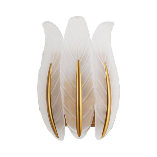 BRWL7104-WH "Moonlit Elegance" Frosted White Tulip Glass Wall Lamp | Sleek Modernity Meets Organic Grace - BRILLIANT MAKER