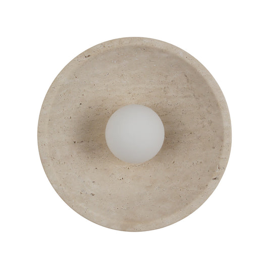 Vortex Circular Cream Beige Travertine Wall Light - Modern Simplicity with Oceanic Elegance | BRILLIANT-MAKER - BRILLIANT MAKER
