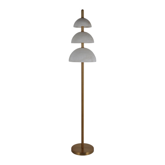 FL5040 Three-Tier Mushroom Alabaster Floor Lamp: A Sculptural Masterpiece of Light