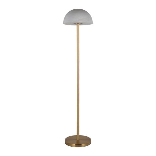 FL5041 Mushroom Alabaster Floor Lamp: Elegant Simplicity, Soothing Illumination