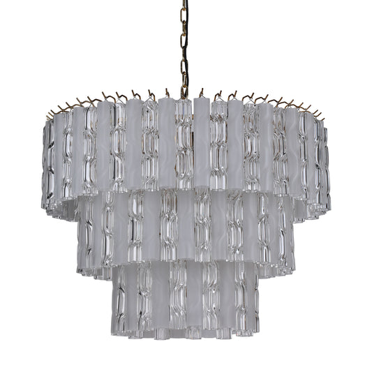 Brilliant - Maker PL9203CF Twisted Dual - Color Glass Chandelier - Custom B2B Luxury Lighting Solution