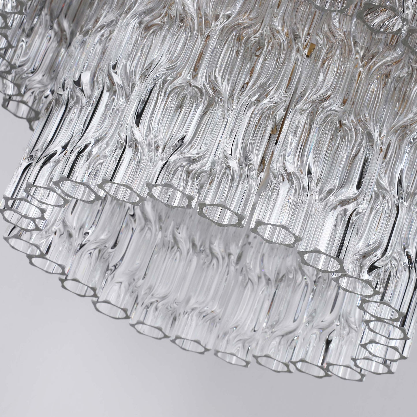 Brilliant - Maker PL9203CG Twisted Glass Chandelier - Custom B2B Lighting for Elegant Spaces