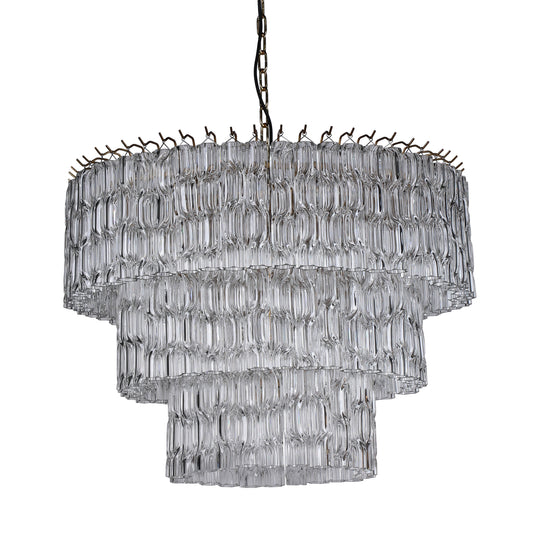 Brilliant - Maker PL9203CG Twisted Glass Chandelier - Custom B2B Lighting for Elegant Spaces