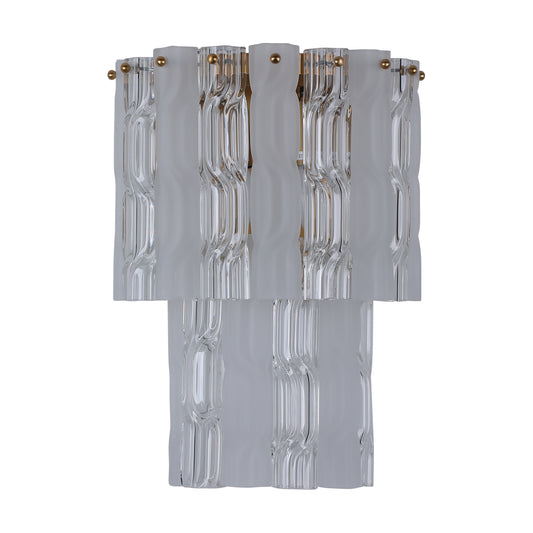 Brilliant - Maker WL7112CF Twisted Dual - Color Glass Wall Lamp - Custom B2B Lighting for Discerning Spaces