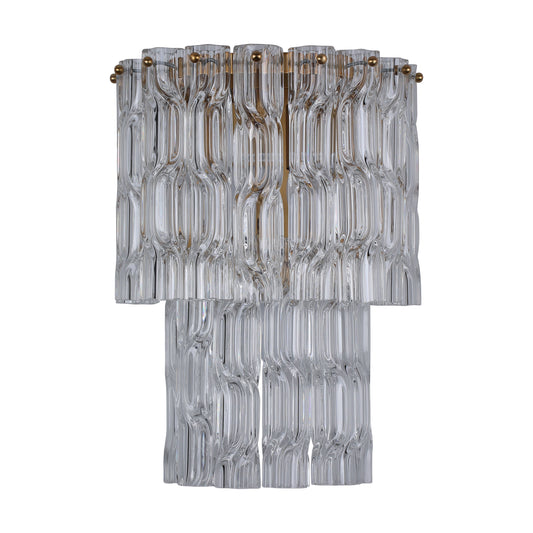 Brilliant-Maker WL7112CG Twisted Glass Wall Lamp - The Pinnacle of Luxury Custom Lighting