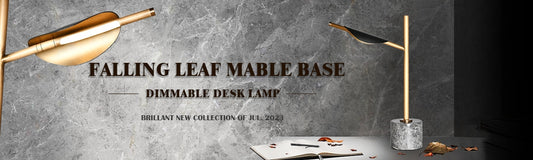 Falling Leaf Mable Base Dimmable Desk Lamp