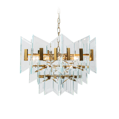 Magic city cross glass panels chandelier