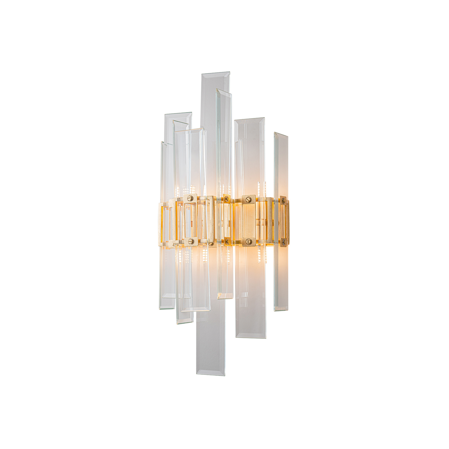 Magic city layered glass panels wall lamp