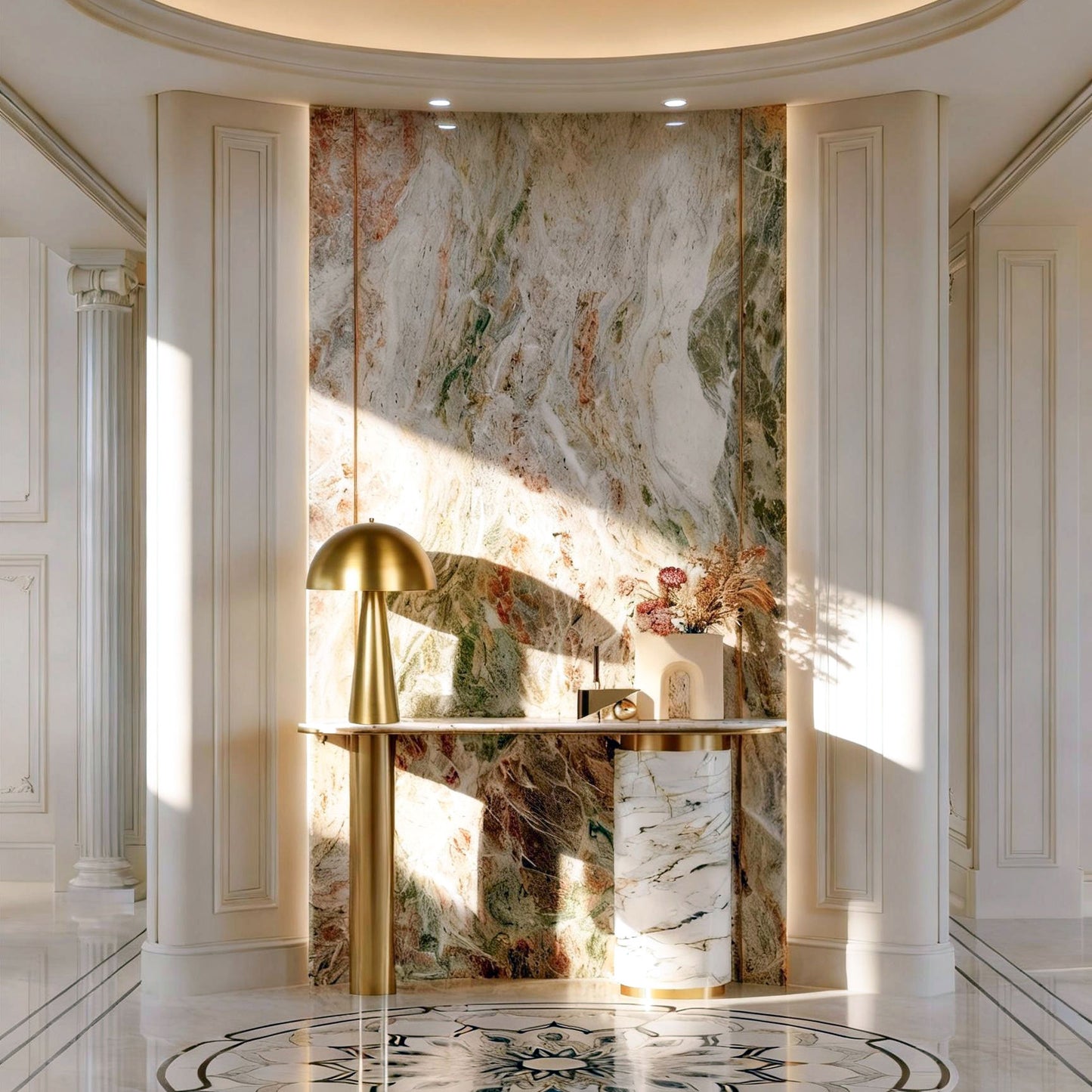 经典蘑菇全钢台灯 (BRTL3291) 几何简约与奢华金属优雅的完美融合