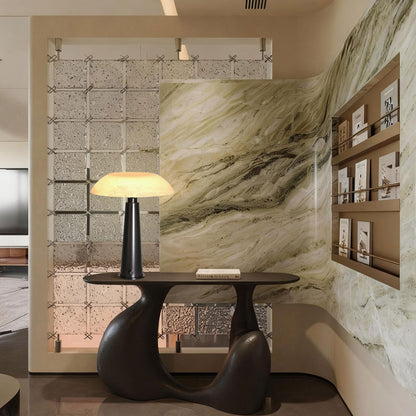 BRTL3353BZ Antique Bronze Cloudy Sky Alabaster Desk Lamp | Modern Elegance | Custom Table lamp - BRILLIANT MAKER