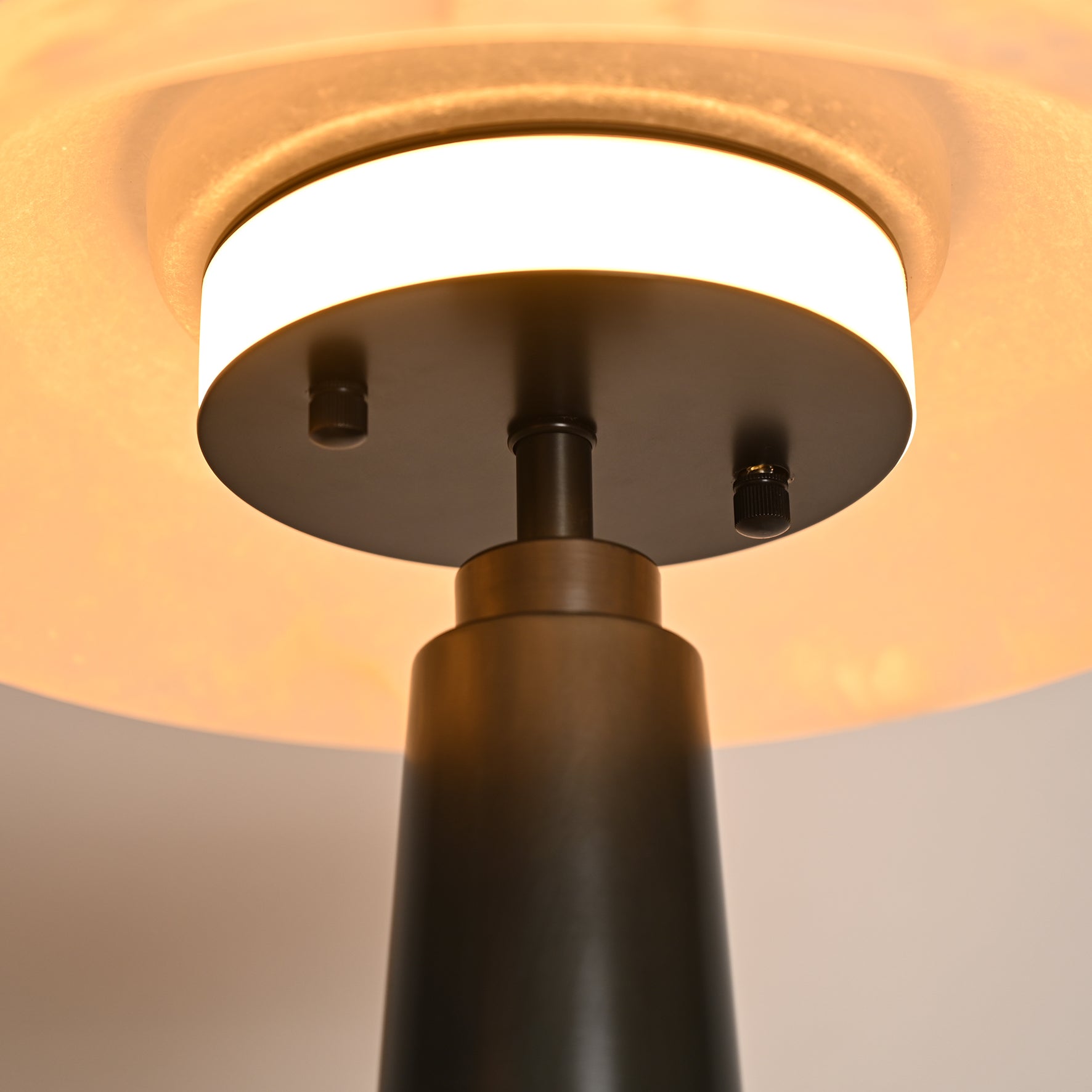 BRTL3353BZ Antique Bronze Cloudy Sky Alabaster Desk Lamp | Modern Elegance | Custom Table lamp - BRILLIANT MAKER