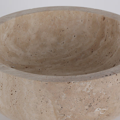 صينية ترافرتين AC4257 من بريليانت ميكر (صغيرة) - صينية حجرية كلاسيكية عصرية قابلة للتخصيص بتصميم B2B بملمس ثقيل، مناسبة لغرفة المعيشة/غرفة الطعام/الاستقبال 