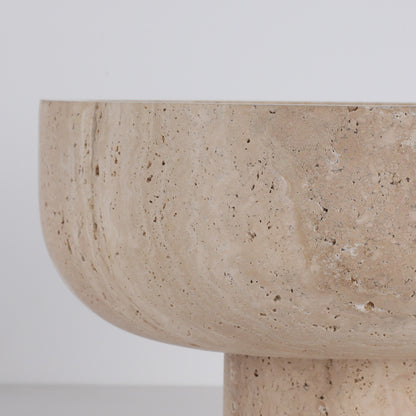 صينية ترافرتين AC4257 من بريليانت ميكر (صغيرة) - صينية حجرية كلاسيكية عصرية قابلة للتخصيص بتصميم B2B بملمس ثقيل، مناسبة لغرفة المعيشة/غرفة الطعام/الاستقبال 