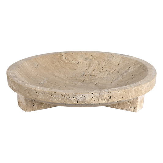 Brilliant-Maker AC4261 Travertine Tray-L (Giant Bowl) - Customizable B2B Heavy Texture Stone Tray