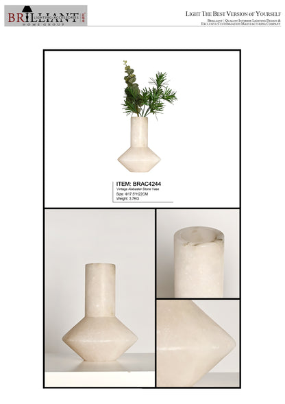 Vintage alabaster stone vase