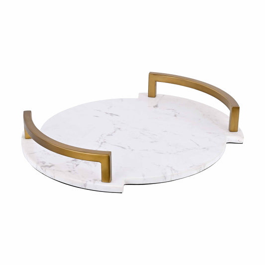 Volakas white marble craft tray